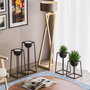Aberto Design GED-018 Maceta Decorativa de Metal Negra